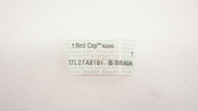 Braun R2000 1 Red Cap Luer Lock Plug
